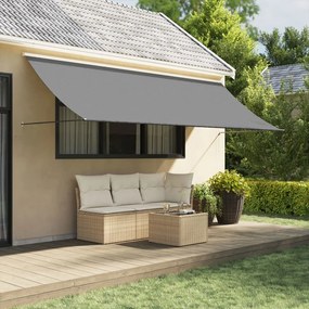 Tenda Da Sole Retrattile Antracite 400x150 Cm Tessuto E Acciaio /