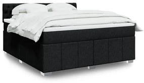 Giroletto A Molle Con Materasso Nero 180x200 Cm İn Tessuto /