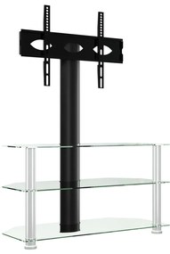 Supporto tv angolare 3 livelli per 32-70 pollici nero e argento
