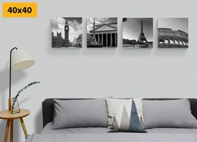 Set di quadri – Per gli amanti dei viaggi in bianco e nero