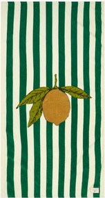 Telo mare per bambini in cotone biologico Antique Stripe