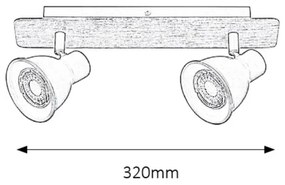 Rabalux 5903 - LED Faretto MAC 2xGU10/15W/230V
