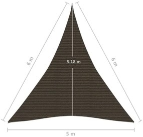 Vela Parasole 160 g/m² Marrone 5x6x6 m in HDPE