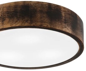 Plafoniera bagno OAK SMOKY 3xE27/15W/230V IP54 Ø37,5 cm rovere/marrone