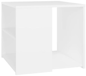 Tavolino bianco 50x50x45 cm in legno multistrato
