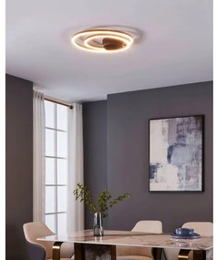 Plafoniera LED Ruotale Ø 45 cm nero IP20 bianco caldo, 4400 lumen EGLO