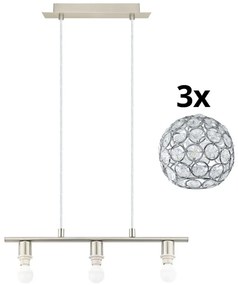 Eglo - Lampadario LED a sospensione con filo MY CHOICE 3xE14/4W/230V cromo