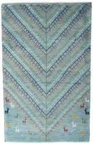 Gabbeh Tappeto 130x80 Blu (Iran) Annodato A Mano