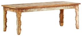 Tavolino Da Salotto 110x50x40 Cm İn Legno Massello Di Recupero /