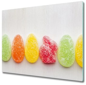 Tagliere in vetro Fagioli di gelatina colorati 60x52 cm