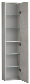 Colonna bagno sospesa 136h cm rovere grigio anta reversibile