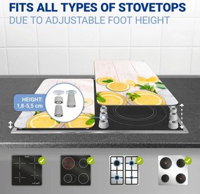 Coprifuoco in vetro temperato in set da 2 52x30 cm Lemons - Wenko