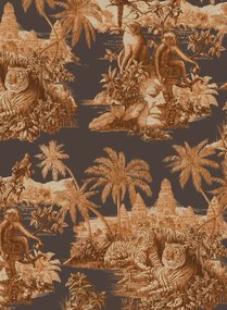 House of Hackney Carta da parati Sumatra - Midnight/ Terracotta