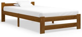 Giroletto Senza Materasso Ambrato Legno Massello Pino 90x200 Cm /