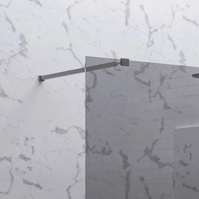 Doccia walk in 100 cm vetro fumè e profilo gun metal | KW-100GMF - KAMALU