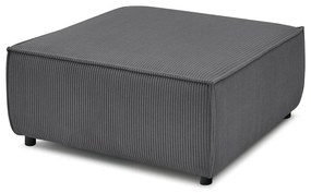 Pouf in velluto a coste grigio scuro Nihad modular - Bobochic Paris