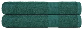 Asciugamani Per Sauna 2 Pz Verde 80x200cm 360g/m² 100% Cotone /