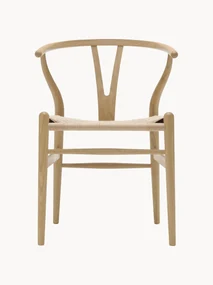Sedia in legno con seduta intrecciata CH24 Wishbone