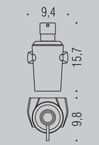 Colombo Design Road B93380cr dispenser sapone liquido a Muro in Vetro Acidato Naturale Cromo