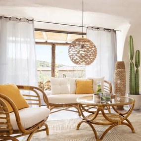 Atmosphera - Lampadario a sospensione con filo SAND 1xE27/40W/230V giacinto d'acqua