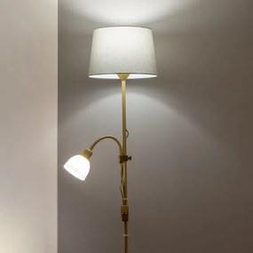 Brilagi - Lampada da terra CERIA 2 in 1 1xE27/100W/230V + 1xE14/25W oro/grigio