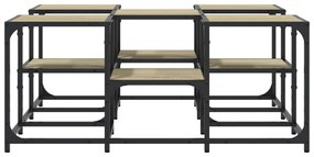 Tavolino da salotto rovere sonoma 91x91x40 cm legno multistrato