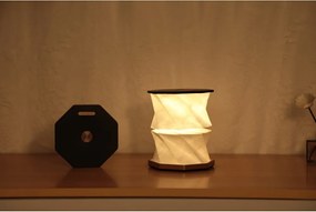 Decorazione luminosa nera con ricarica USB ø 12 cm Twist Hexagon – Gingko