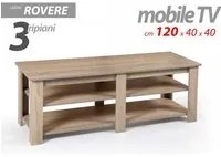 Mobile soggiorno sala basso porta tv cm 120x 40 x 40 h rovere