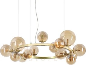 Perlage lampadario a sospensione 14 luci attacco g9 lampadine inclu...