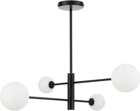 Lampadario su asta DORADO 4xG9/40W/230V nero