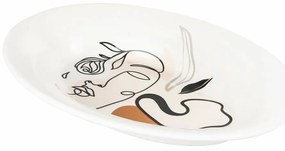 Piatto da portata in ceramica , 48 x 33 cm Face to Grey - VDE Tivoli 1996