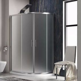 Box doccia stondato 120x90cm vetro opaco KAM-K270 - KAMALU