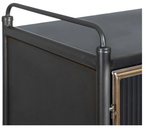 Vetrina in metallo nero 58x150 cm Brick - Ixia