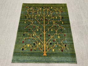 Gashguli Tappeto 200x160 Verde (Iran) Annodato A Mano