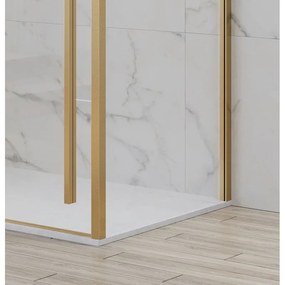 Kamalu - Box doccia 90x150 telaio colore oro scorrevole vetro 8mm  | KSA5000G
