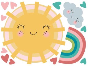 Set di adesivi murali Sun, Clound e Rainbow - Ambiance