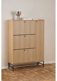 Scarpiera con ante in rovere colore naturale 99x140x35 cm Albany - Actona