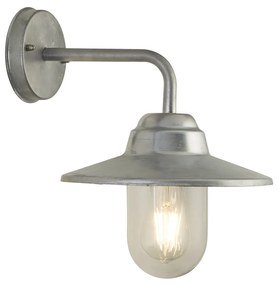 Applique Classica Toronto Acciaio Argento Vetro Trasparente 1 Luce E27