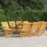 Sedie da Giardino Pieghevoli 8pz 61x67x90cm Legno Massello Teakcod mxl 125090