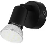 Spot Moderno Buzz Led In Acciaio Nero 1 Luce Gu10 2,8W Ip20