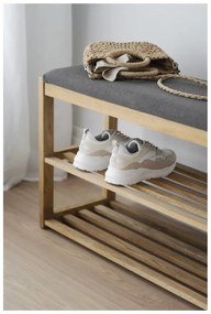 Scarpiera in legno di quercia colore naturale con panca Confetti - Rowico