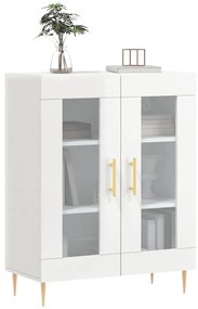 Credenza 69,5x34x90 cm in legno multistrato bianco lucido