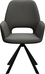 Sedia da pranzo grigio scuro con braccioli Graham – Actona