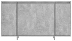 Credenza grigio cemento 135x41x75 cm in truciolato