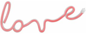 LED Decorazione murale al neon LOVE LED/3W/3xAA USB rosso