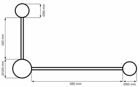 Applique a LED JOY 2xGX53/6W/230V nero