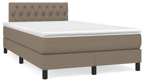 Giroletto a molle con materasso tortora 120x200 cm in tessuto