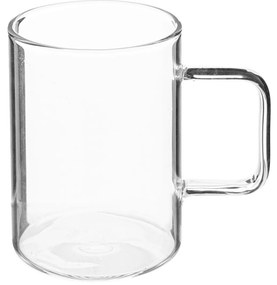 Tazza mug in vetro borosilicato 400 ml Mia