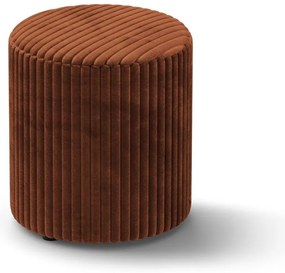 Poggiapiedi color mattone con rivestimento in velluto a coste Dia – Micadoni