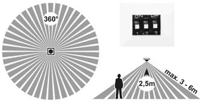 Ecolite WPCB2-24W/HF/CR - Pannello LED con sensore LEXA LED/12/18/24W/230V
